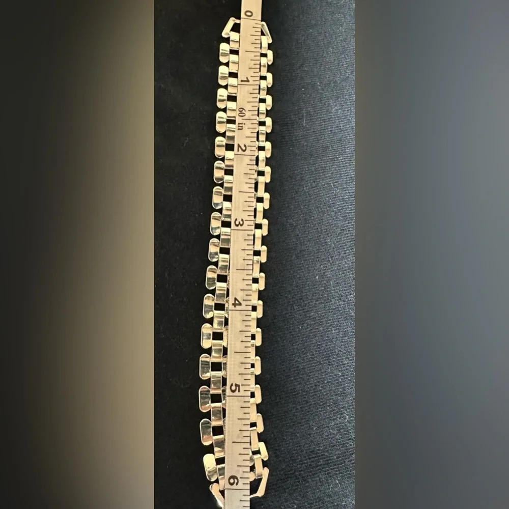 Stunning Wide 20mm Thick sterling filled Gate link bracelet